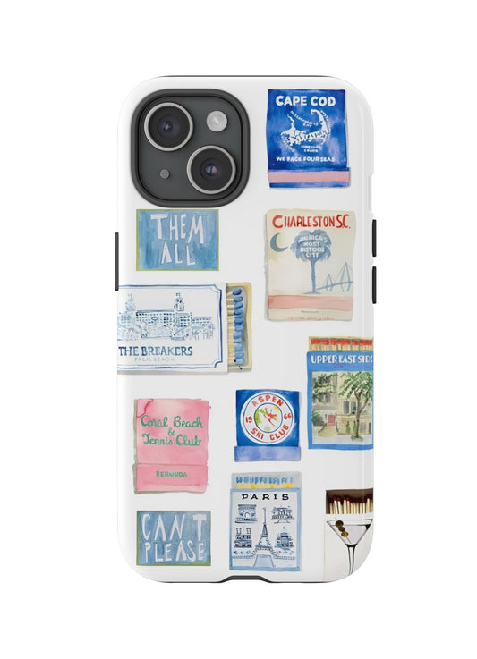 Blue Postcard Case