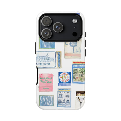 Blue Postcard Case