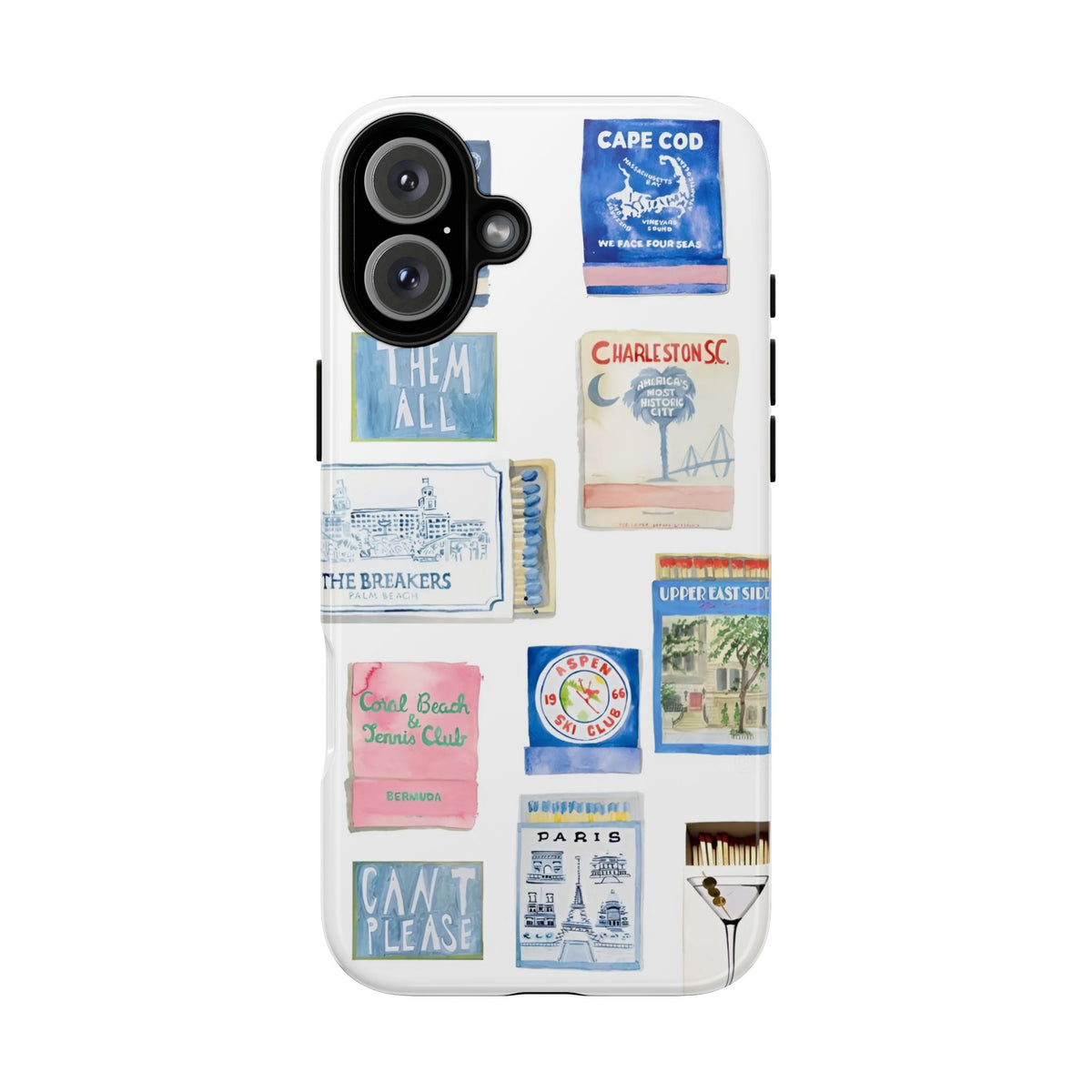 Blue Postcard Case