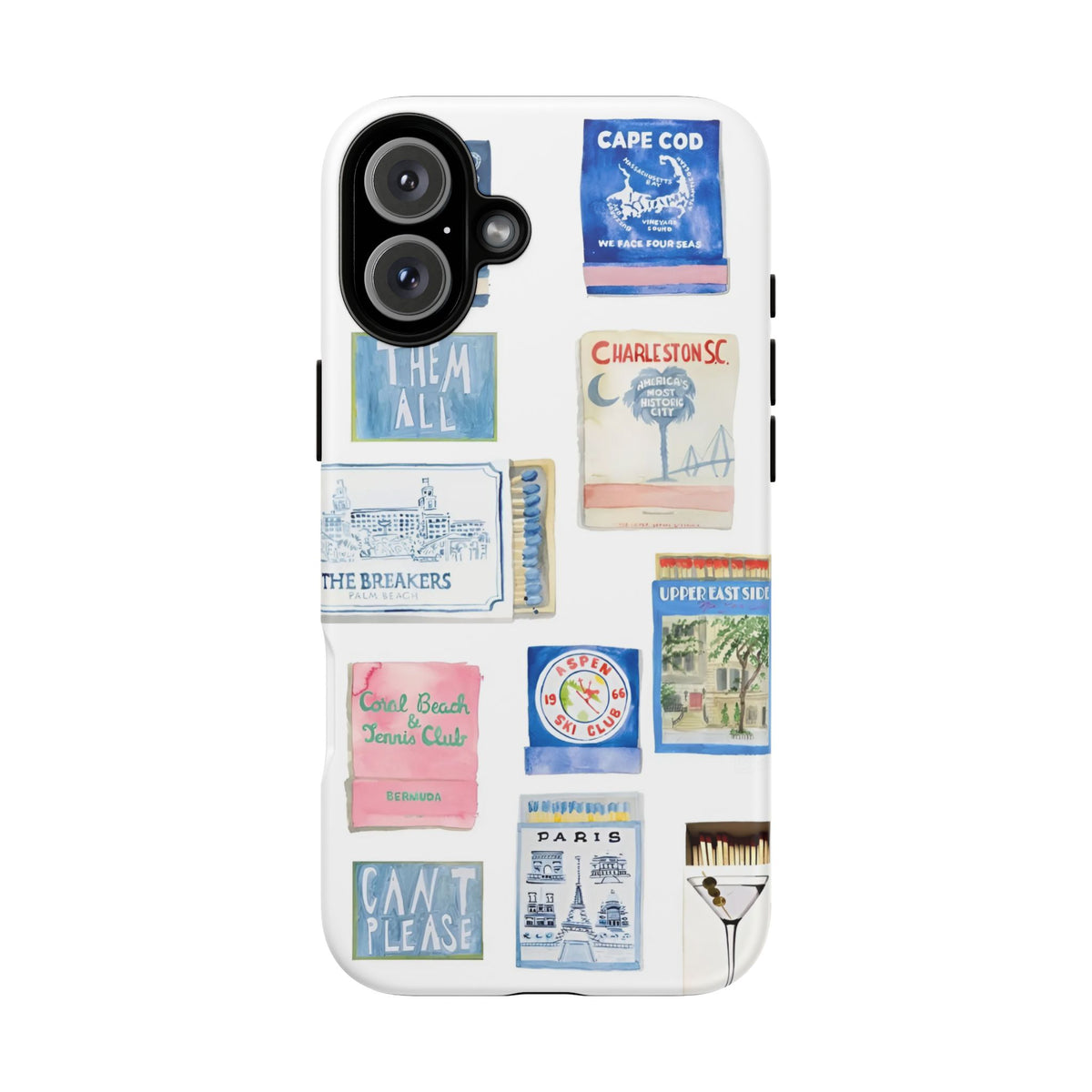 Blue Postcard Case